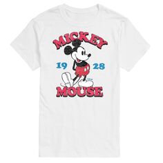 Винтажная футболка Big &amp; Tall Mickey Mouse 28 License, белый