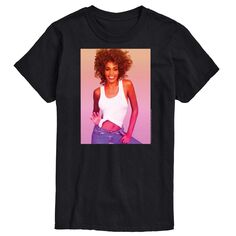 Футболка Big &amp; Tall Whitney Houston с фотографией License, черный