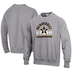Мужской пуловер обратного переплетения в честь 150-летия коммодоров Хизер серого цвета Vanderbilt Commodores Champion
