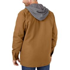 Мужская флисовая куртка-рубашка с капюшоном Dickies, коричневый