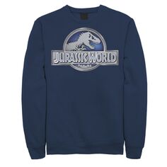 Мужская классическая флисовая куртка с металлическими монетами и логотипом Jurassic World, Синяя Licensed Character, синий