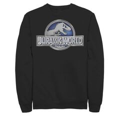 Мужская классическая флисовая куртка с металлическими монетами и логотипом Jurassic World Licensed Character, черный