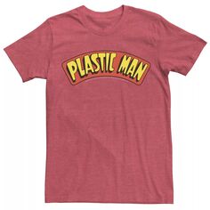 Мужская пластиковая футболка с текстовым логотипом и плакатом DC Comics
