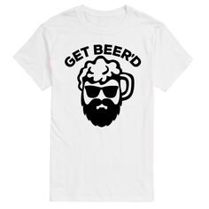Мужская футболка с рисунком Big &amp; Tall Get Beerd License, белый