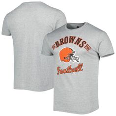Мужская серая футболка с принтом Cleveland Browns Prime Time Starter