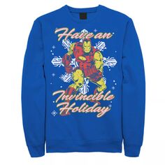 Мужской рождественский свитшот Iron Man Have An Invincible Holiday Marvel