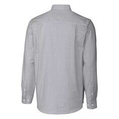 Мужская классическая рубашка с длинным рукавом в полоску из оксфорда стрейч Cutter &amp; Buck, светло-синий