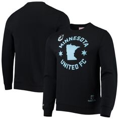 Мужской черный пуловер Mitchell &amp; Ness Minnesota United FC, черно-синий пуловер