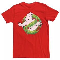 Мужская классическая футболка с логотипом Ghostbusters Slimer Ghost, Red Licensed Character, красный