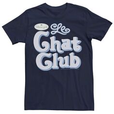 Мужская футболка с логотипом Gilmore Girls Le Chat Club Licensed Character, синий
