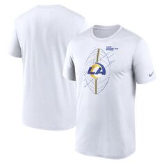 Мужская белая футболка Los Angeles Rams Legend Icon Performance Nike