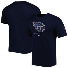 Мужская темно-синяя футболка Tennessee Titans с логотипом Authentic Ball New Era