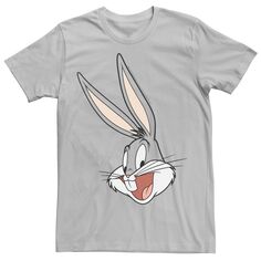 Мужская футболка с рисунком Looney Tunes Bugs Bunny и большим лицом Licensed Character