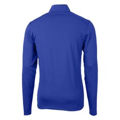 Мужской пуловер большого размера и высокого размера с молнией в четверть четверти Virtue Eco Pique из переработанного материала Cutter &amp; Buck, темно-синий