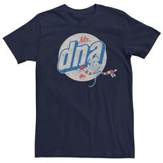 Мужская футболка Vintage Mr. DNA с логотипом Jurassic World, синий