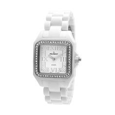 Женские керамические часы с кристаллами - PS4897WT Peugeot