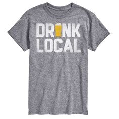 Большая и высокая картина с рисунком «Drink Local» Licensed Character, серый