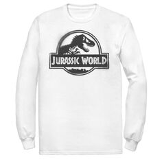 Мужская черная футболка с логотипом Two, окрашенная аэрозольной краской Jurassic World, белый