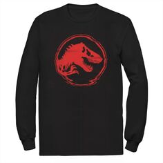 Мужская красная футболка с логотипом Jurassic World Glitch Coin, Black Licensed Character, черный