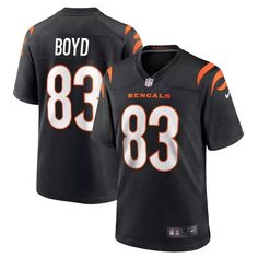 Мужская черная игровая майка Tyler Boyd Cincinnati Bengals Nike