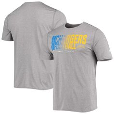 Мужская серая футболка Los Angeles Chargers с аутентичной игрой New Era