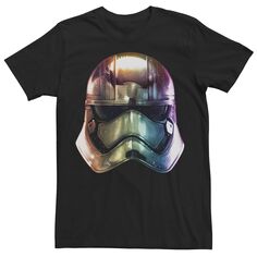 Мужская футболка с градиентным шлемом The Force Awakens Captain Phasma и графическим рисунком Star Wars