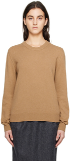Светло-коричневый свитер с круглым вырезом Maison Margiela