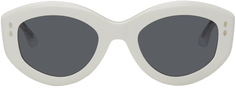 Белые солнцезащитные очки «кошачий глаз» Isabel Marant
