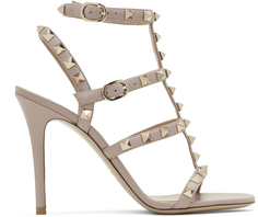 Розовые сандалии Rockstud Cage Valentino Garavani