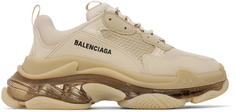 Серо-коричневые кроссовки Triple S Balenciaga