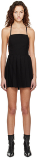 Черное мини-платье со складками LOW CLASSIC