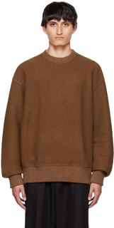 Эксклюзивный коричневый свитер SSENSE с круглым вырезом System
