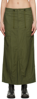 Зеленая юбка-миди с завязками NEEDLES