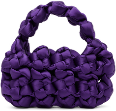 Пурпурная сумка через плечо с взорванным узлом KARA