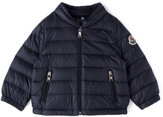 Темно-синяя пуховая куртка для малышей Acorus Moncler Enfant