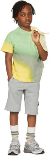 Детская зелено-желтая футболка с логотипом Tie-Dye Stone Island Junior