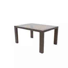 Стол кофейный прямоугольный 120x85x56 см пластик коричневый Без бренда
