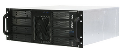 Корпус серверный 4U Procase RE411-D8H4-F3E-65-F 8x5.25+4HDD,черный,без блока питания,глубина 650мм,MB EATX 12"x13", панель вентиляторов 3*120x38 PWM+2