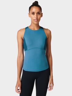 Супермягкая тренировочная майка с высоким воротником Sweaty Betty, Horizon Blue