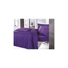 Комплект постельного белья Clasy Хлопковый атлас в двойную полоску Фиолетовый