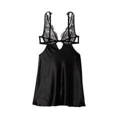 Сорочка Victoria&apos;s Secret Lace Satin Cutout, черный