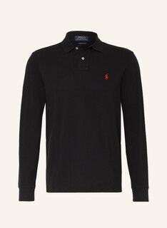 Рубашка поло POLO RALPH LAUREN Piqué Custom Slim Fit, черный