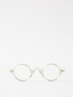 Круглые очки из ацетата и титана Matsuda, зеленый