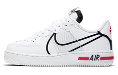 Женские кроссовки для скейтбординга Nike Air Force 1 React (Gs) белый/черный/красный