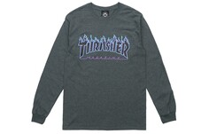 Футболка с логотипом Thrasher L/S, унисекс, синяя