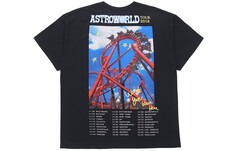 Черная футболка унисекс с круглым вырезом Travis Scott Cactus Jack Astroworld Printing