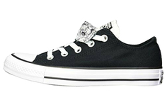 Женские конверсы Chuck Taylor All Star Low Classic с принтом ромашек, черные Converse