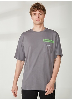 Антрацитовая мужская футболка свободного кроя с круглым вырезом и короткими рукавами Discovery Expedition