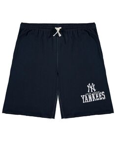 Мужские темно-синие шорты из френч терри New York Yankees Big and Tall Profile