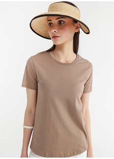 Базовая женская футболка из норки с круглым вырезом Fabrika ФАБРИКА